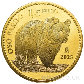 2025 Spanish Brown Bear 1oz Gold Coin