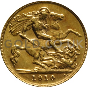 1910 Edward VII Gold Half Sovereign (London Mint)