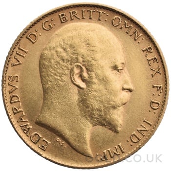 1909 Gold Half Sovereign Edward VII Melbourne
