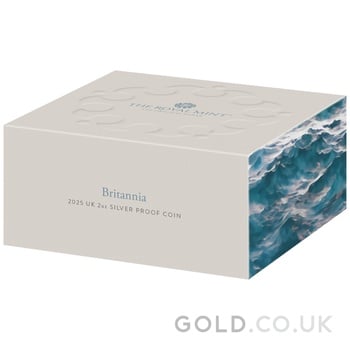 2025 Britannia 2oz Silver Proof Coin Boxed