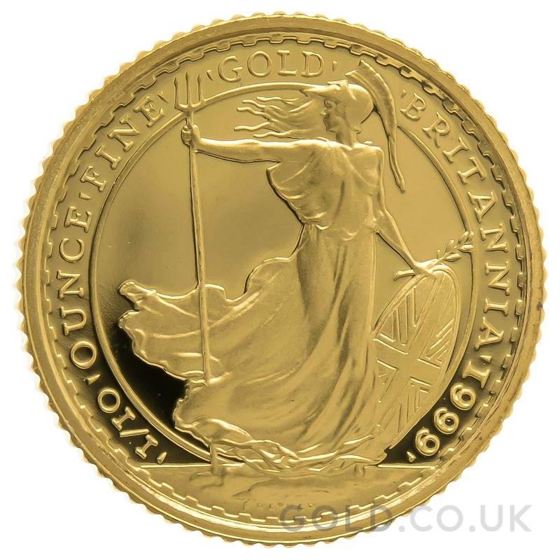 1999 Proof 1/10oz Gold Britannia Coin