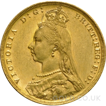 1888 Gold Sovereign Coin Queen Victoria Jubilee Head Melbourne