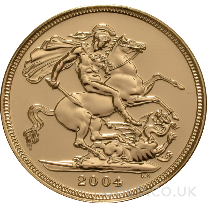 2004 Gold Sovereign Coin Elizabeth II Fourth Head