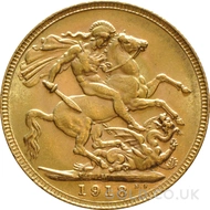 1918 Gold Sovereign Coin George V (M)