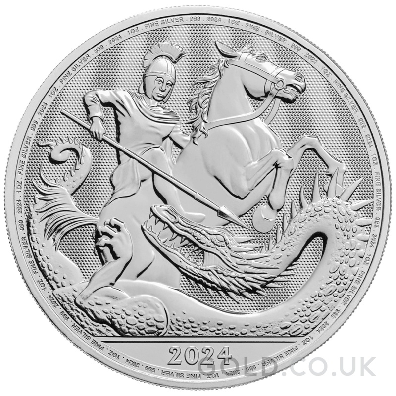 2024 St George & the Dragon 1oz Silver Coin