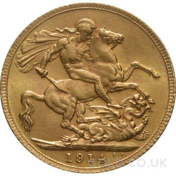 1914 Gold Sovereign Coin George V