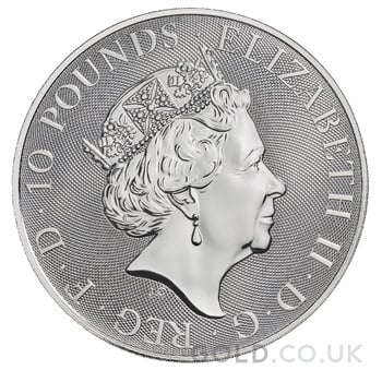 2020 10oz Falcon of the Plantagenets Silver Coin Queen's Beasts