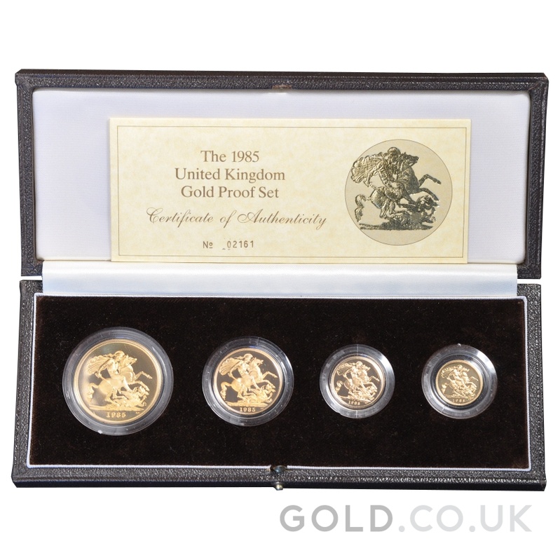 1985 Proof Gold Sovereign 4 Coin Set Boxed