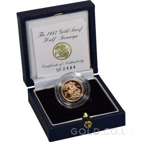1997 Proof Gold Half Sovereign Boxed