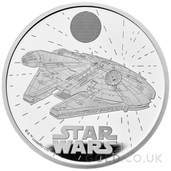 2024 1oz Millennium Falcon Star Wars Proof Silver Coin Boxed