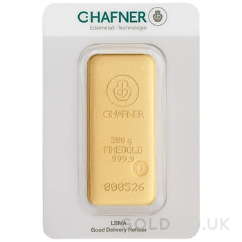 500g Gold Bar C. Hafner Cast
