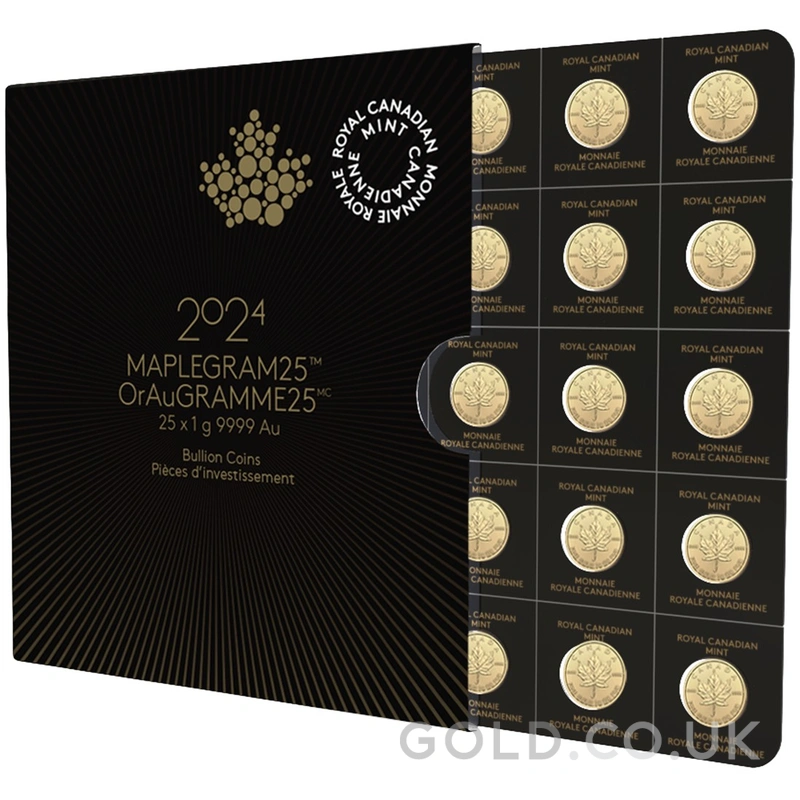 2024 MapleGram 25 x 1g Gold Coins