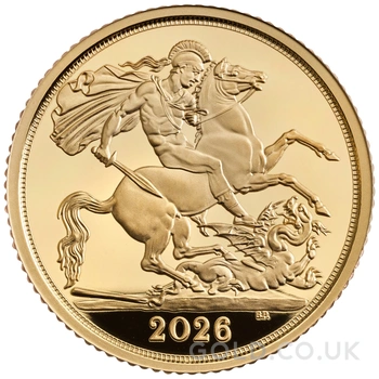 2026 Proof Gold Half Sovereign Coin Boxed