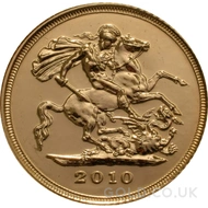 2010 Gold Half Sovereign Coin Elizabeth II