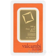 100g Valcambi Gold Bar