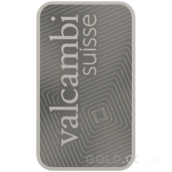 50g Platinum Bar Valcambi Minted