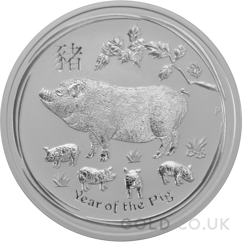 2019 Year of the Pig Silver Coin 5oz Perth Mint Australian Lunar Series