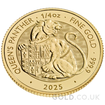 2025 Queen's Panther - Tudor Beasts 1/4oz Gold Coin