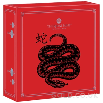 2025 Royal Mint 5oz Year of the Snake Proof Silver Coin Boxed