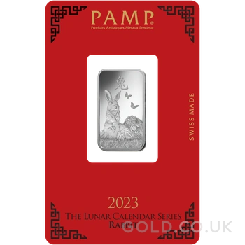 10g Silver Bar 2023 Year of the Rabbit PAMP