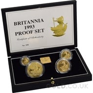 Proof Gold Britannia 4-Coin Box Set (1993)