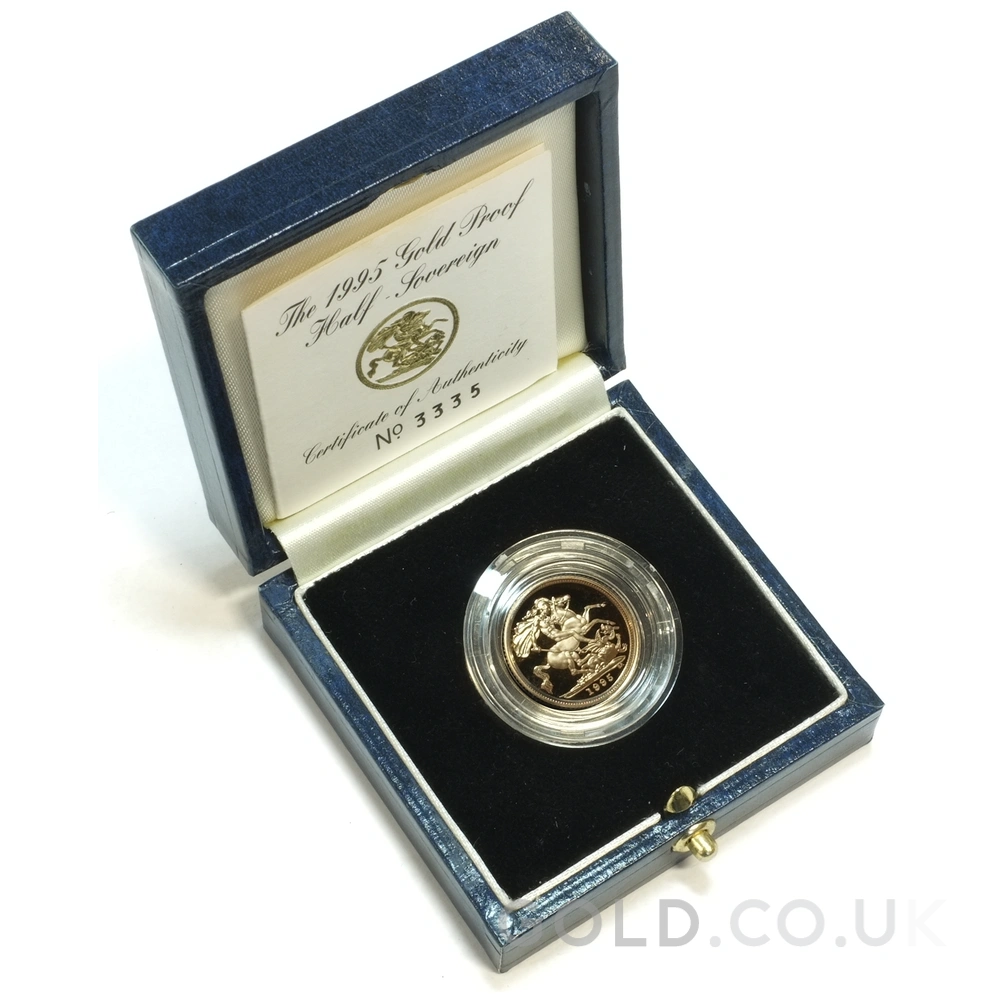 1995 Proof Gold Half Sovereign Boxed