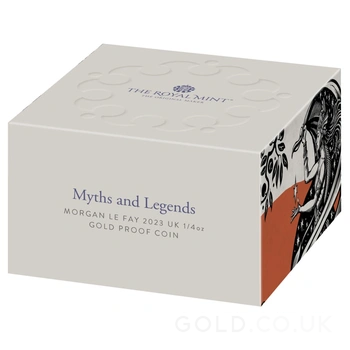 2023 Proof Morgan le Fay Gold Coin Myths & Legends 1/4oz Boxed