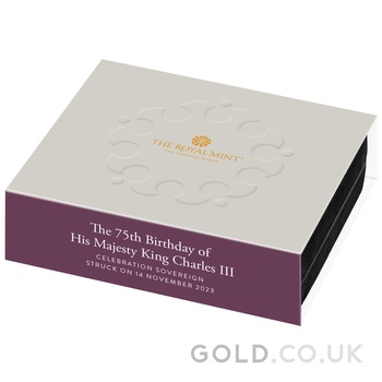 2023 75th Birthday of King Charles III Struck on the Day Gold Sovereign Boxed