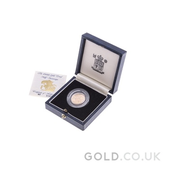1992 Proof Gold Half Sovereign Boxed