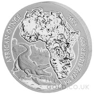 Rwanda Crocodile African Ounce 1oz Silver Coin (2023)