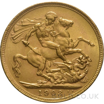 1903 Gold Sovereign Coin Edward VII Melbourne