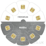 Heraeus 10g Multidisk Gold Bars