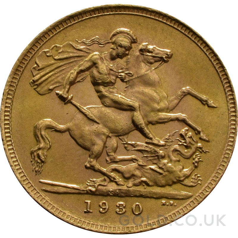 1930 Gold Sovereign Coin George V SA