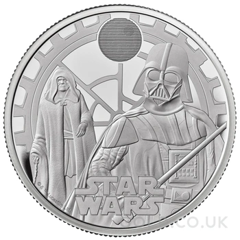 2023 1oz Darth Vader & Emperor Palpatine Star Wars Proof Silver Coin Boxed