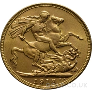 1918 Gold Sovereign Coin George V (I)