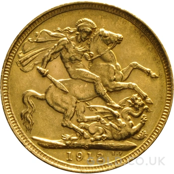 1912 Gold Sovereign Coin George V Sydney