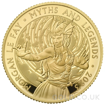 2023 Proof Morgan le Fay Gold Coin Myths & Legends 1/4oz Boxed