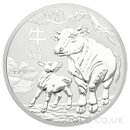 2021 Silver Perth Mint Year of the Ox 2oz