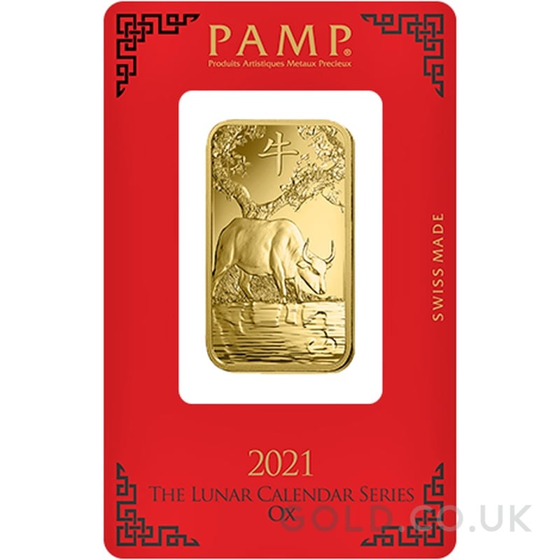 PAMP 1oz 2021 Year of the Ox Gold Bar