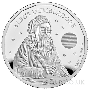 2023 Proof 2oz 25th Anniversary of Harry Potter Silver Coin Dumbledore Boxed
