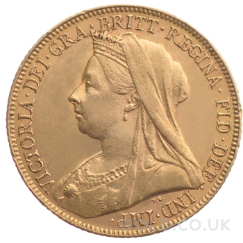 1896 Gold Sovereign Coin Queen Victoria Old Head