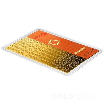 100 x 1g Gold Bar Valcambi CombiBar