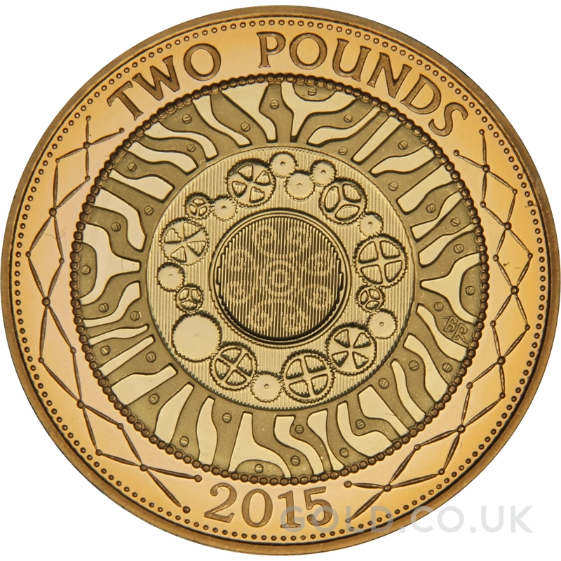 2015 Proof £2 Coin Gold Double Sovereign Technologies Fourth Portrait