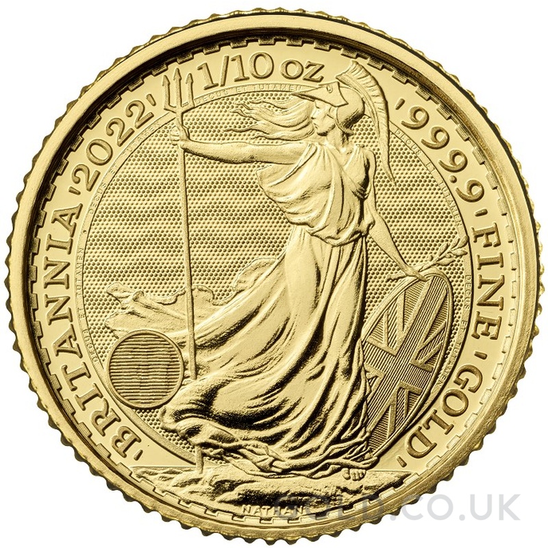2022 1/10oz Gold Britannia Coin