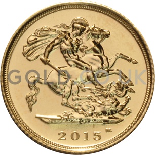 2015 Elizabeth II Fourth Head Gold Half Sovereign