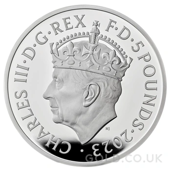 2023 £5 Silver Crown Coronation of King Charles III Proof Piedfort Coin Boxed