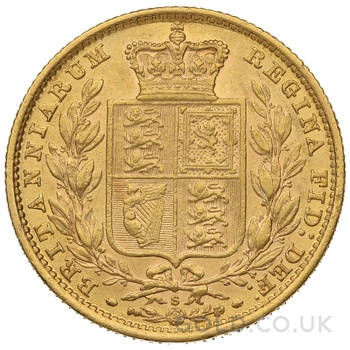1885 Gold Sovereign Coin Queen Victoria Young Head Shield Back Sydney