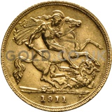 1911 George V Gold Half Sovereign (Sydney Mint)