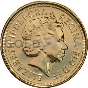 2009 Elizabeth II Fourth Head Gold Half Sovereign
