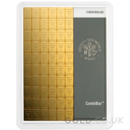100 x 1g Gold Bar Heraeus CombiBar